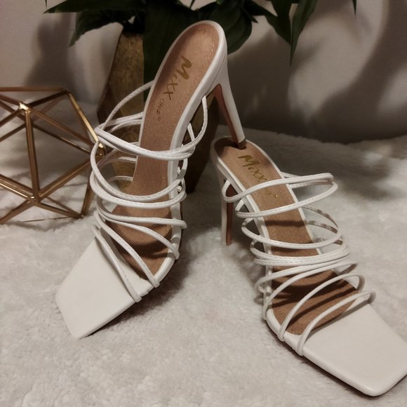 🖤❤️🤍ZARIA STRAPPY MULE SANDAL HEEL - Picture 4 of 4